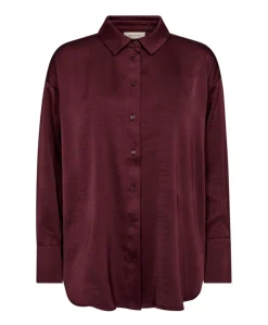 Dames blouse bordeaux