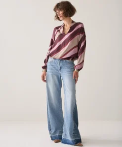 Dames blouse bordeaux