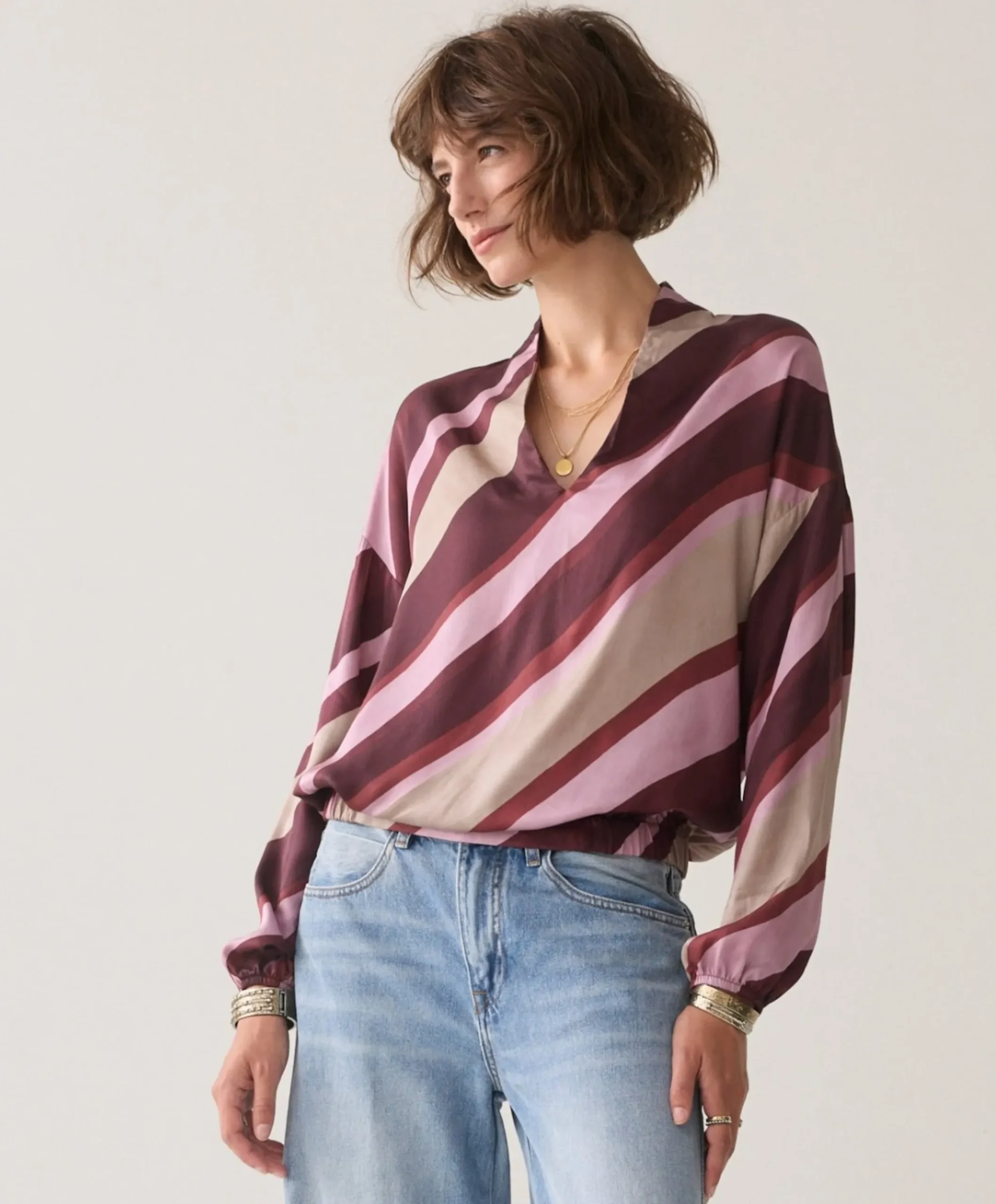 Dames blouse bordeaux