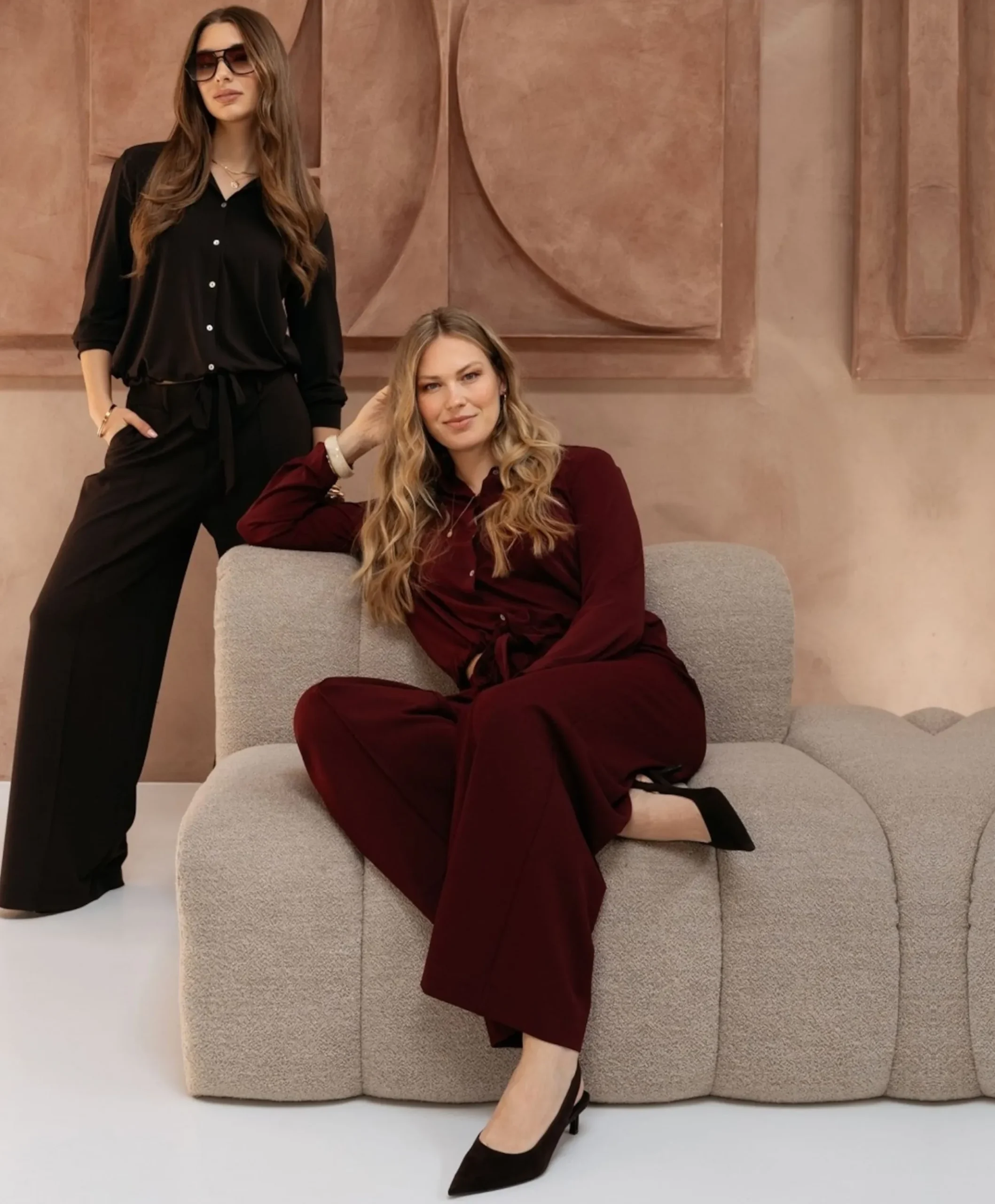 Dames blouse bordeaux