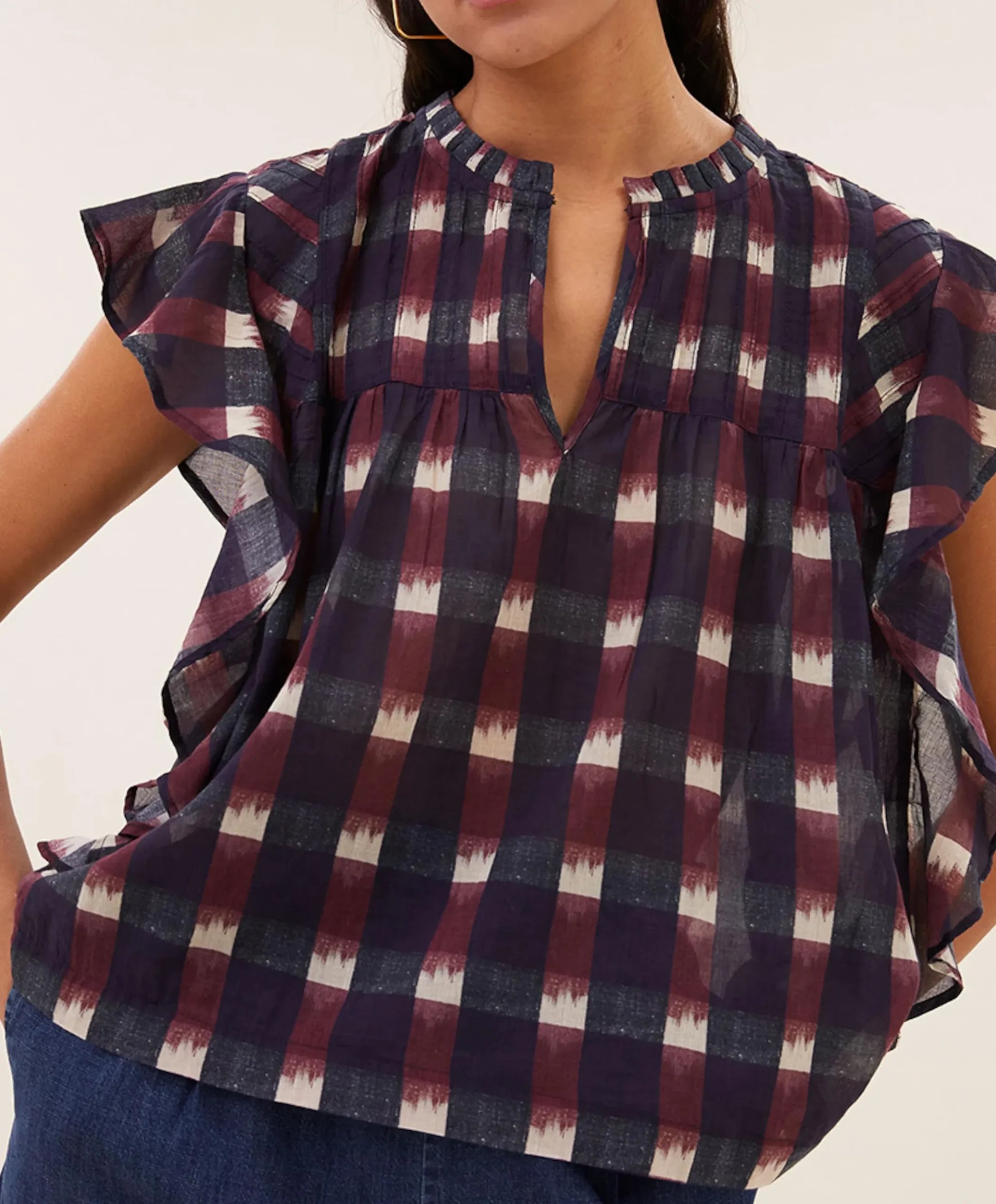 Dames blouse bordeaux