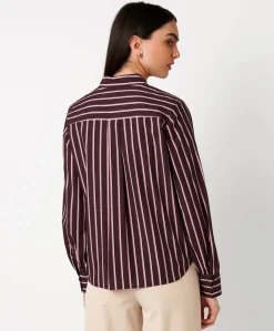 Dames blouse bordeaux