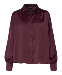 Dames blouse bordeaux