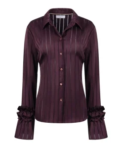 Dames blouse bordeaux