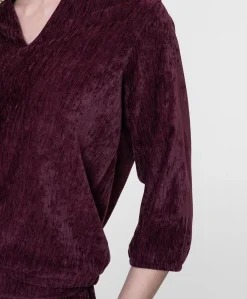 Dames blouse bordeaux