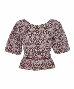 Dames blouse bordeaux