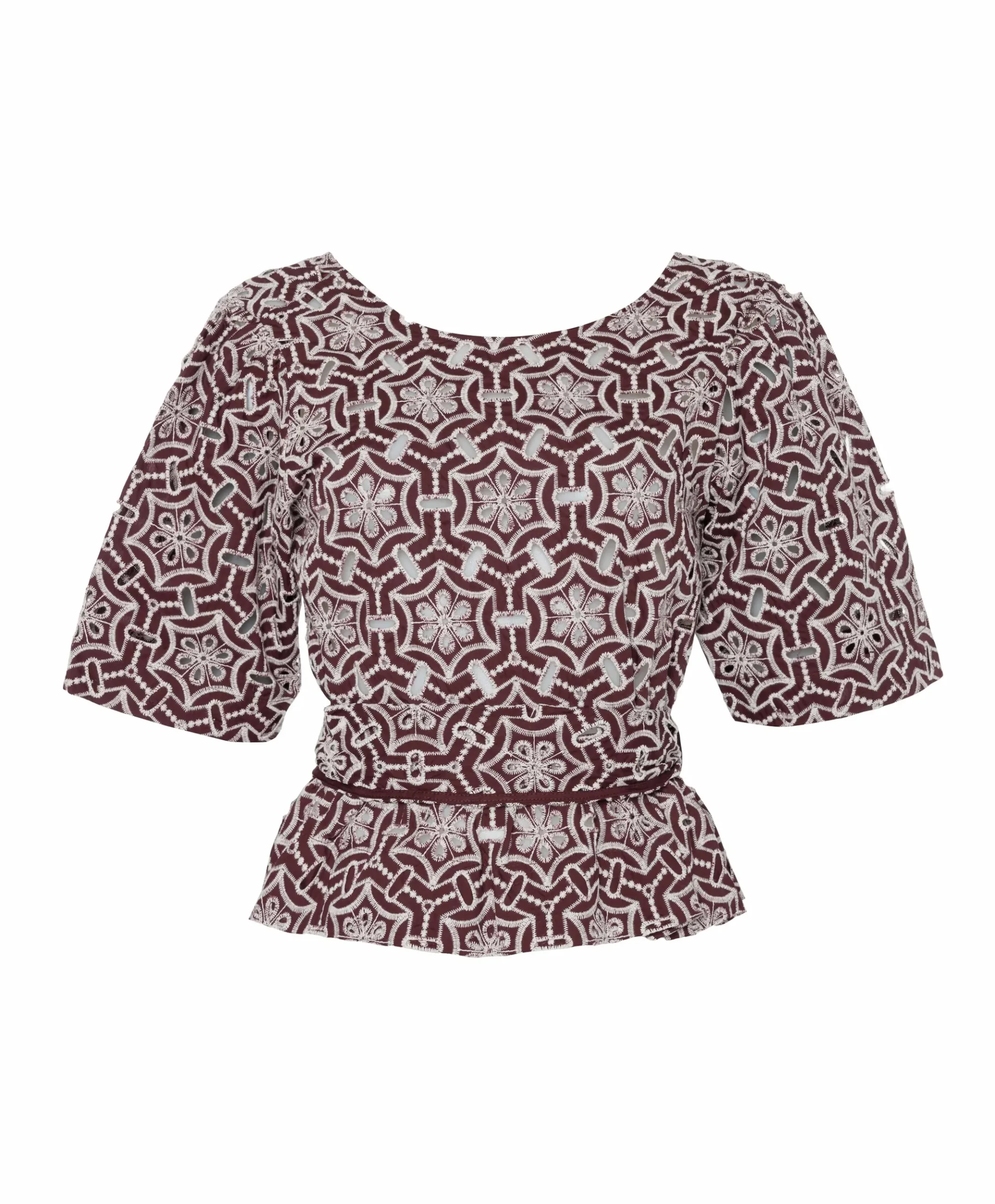 Dames blouse bordeaux