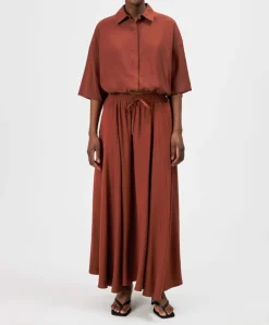 Dames blouse brique