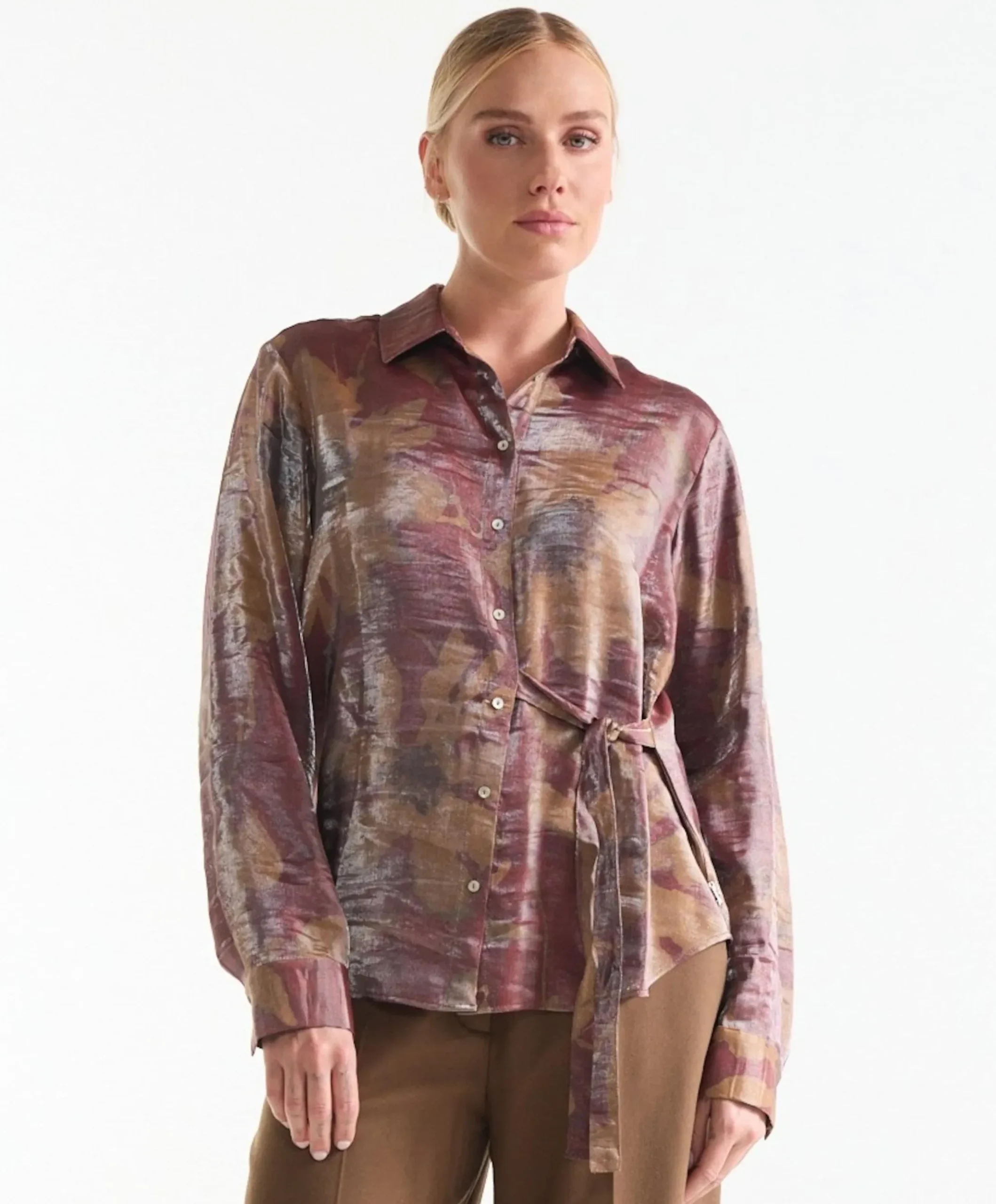 Dames blouse brique