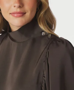 Dames blouse bruin