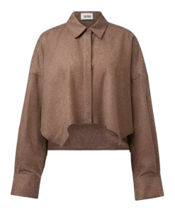 Dames blouse bruin