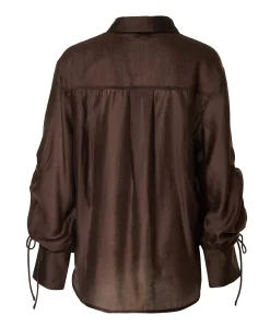 Dames blouse bruin
