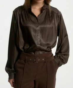Dames blouse bruin
