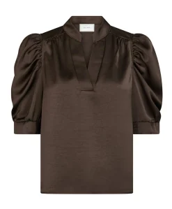 Dames blouse bruin