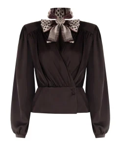 Dames blouse bruin