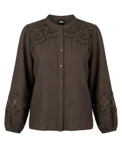 Dames blouse bruin