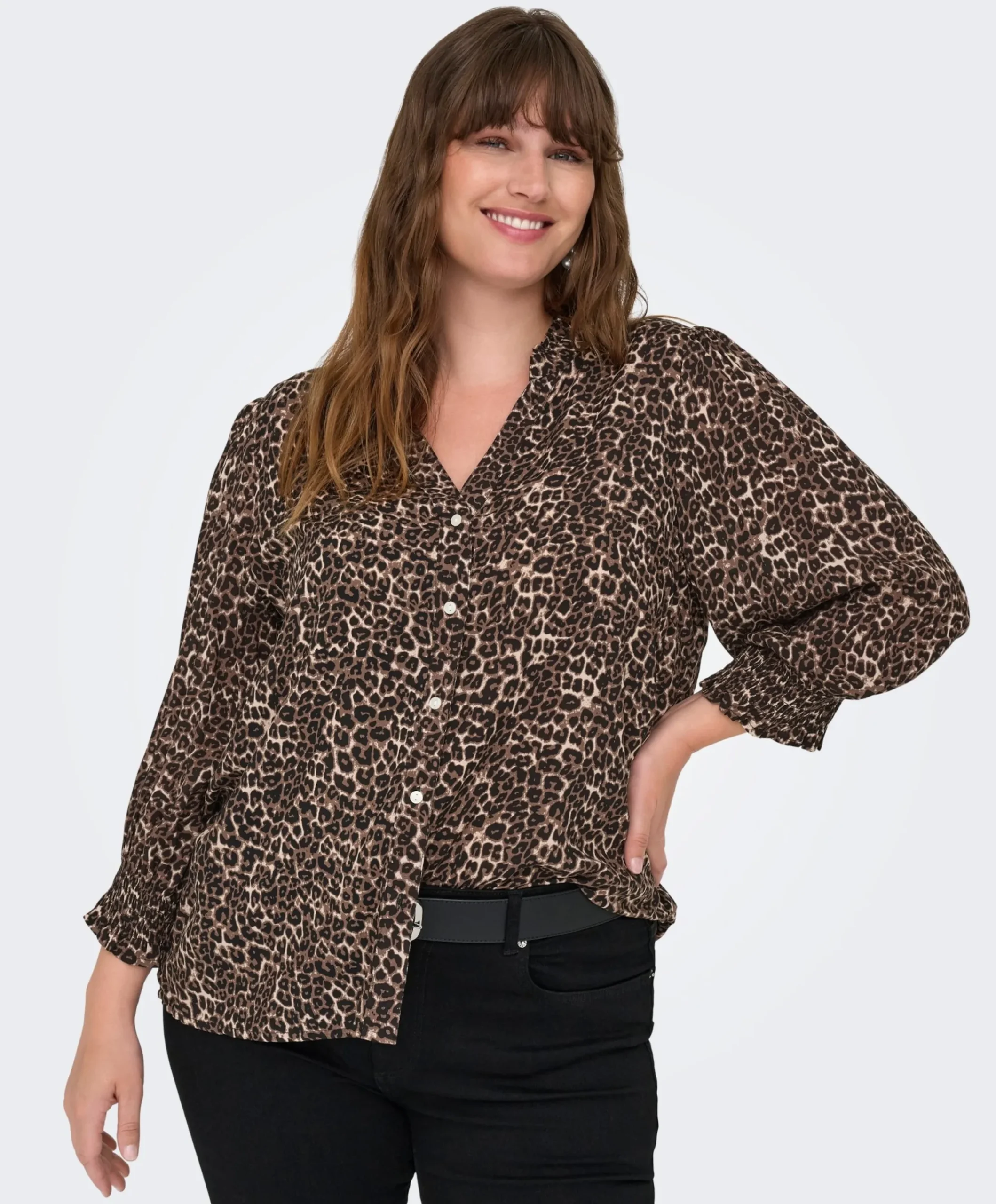 Dames blouse bruin