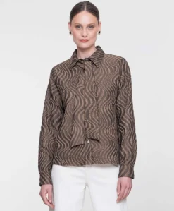 Dames blouse bruin