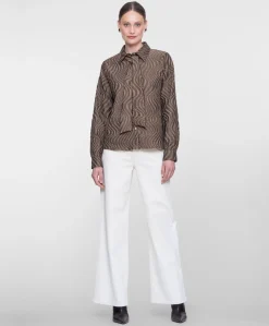 Dames blouse bruin