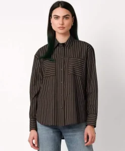 Dames blouse bruin