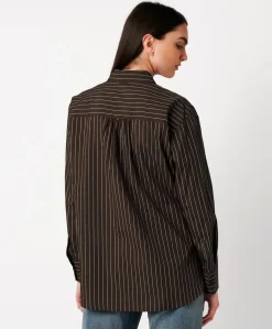 Dames blouse bruin