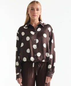 Dames blouse bruin