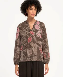Dames blouse bruin