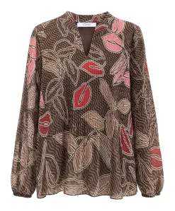 Dames blouse bruin