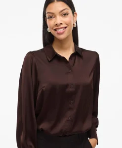 Dames blouse bruin