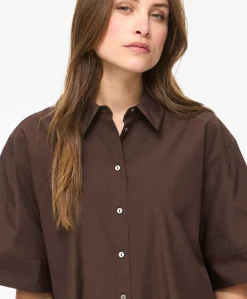 Dames blouse bruin