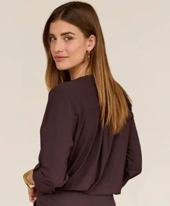 Dames blouse bruin