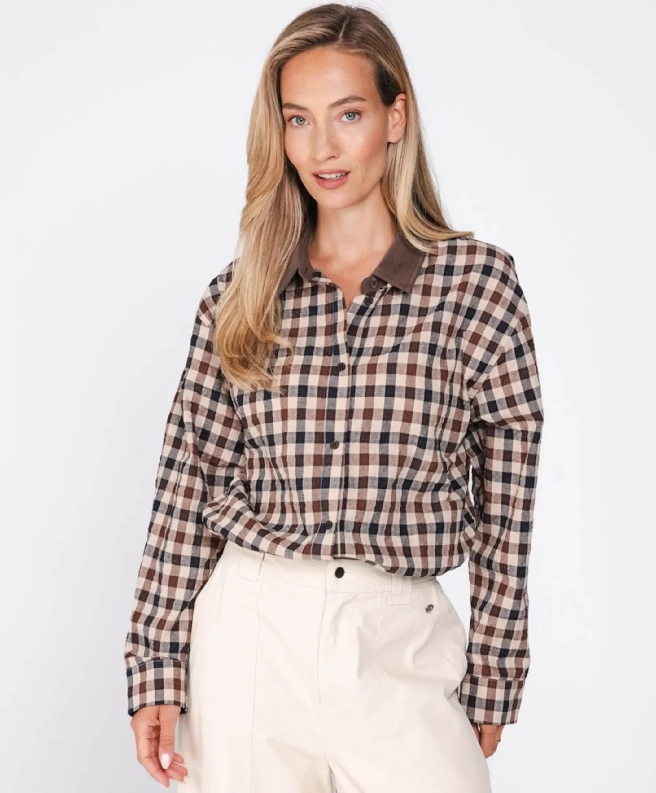 Dames blouse bruin