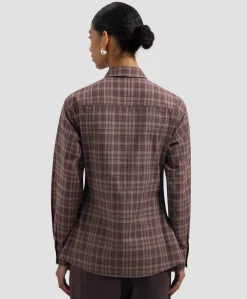 Dames blouse bruin