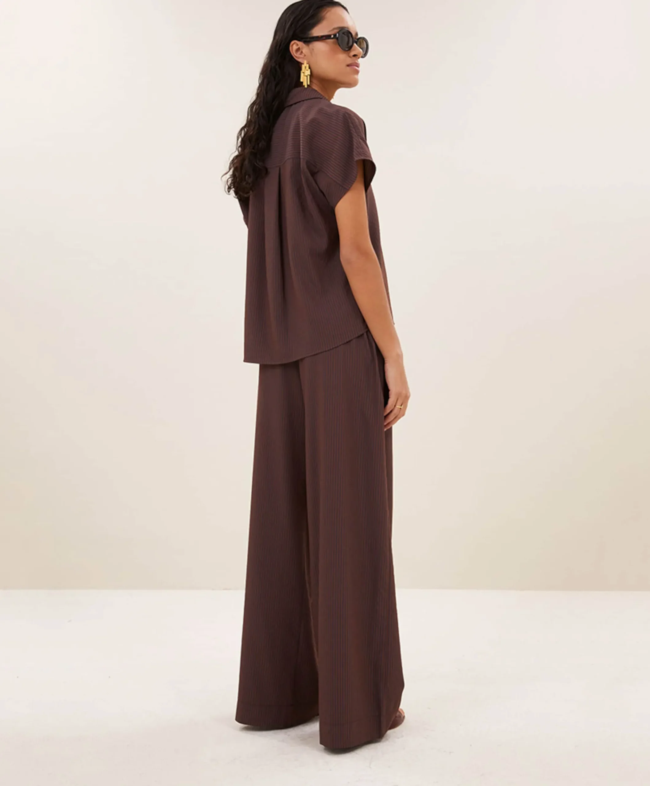 Dames blouse bruin