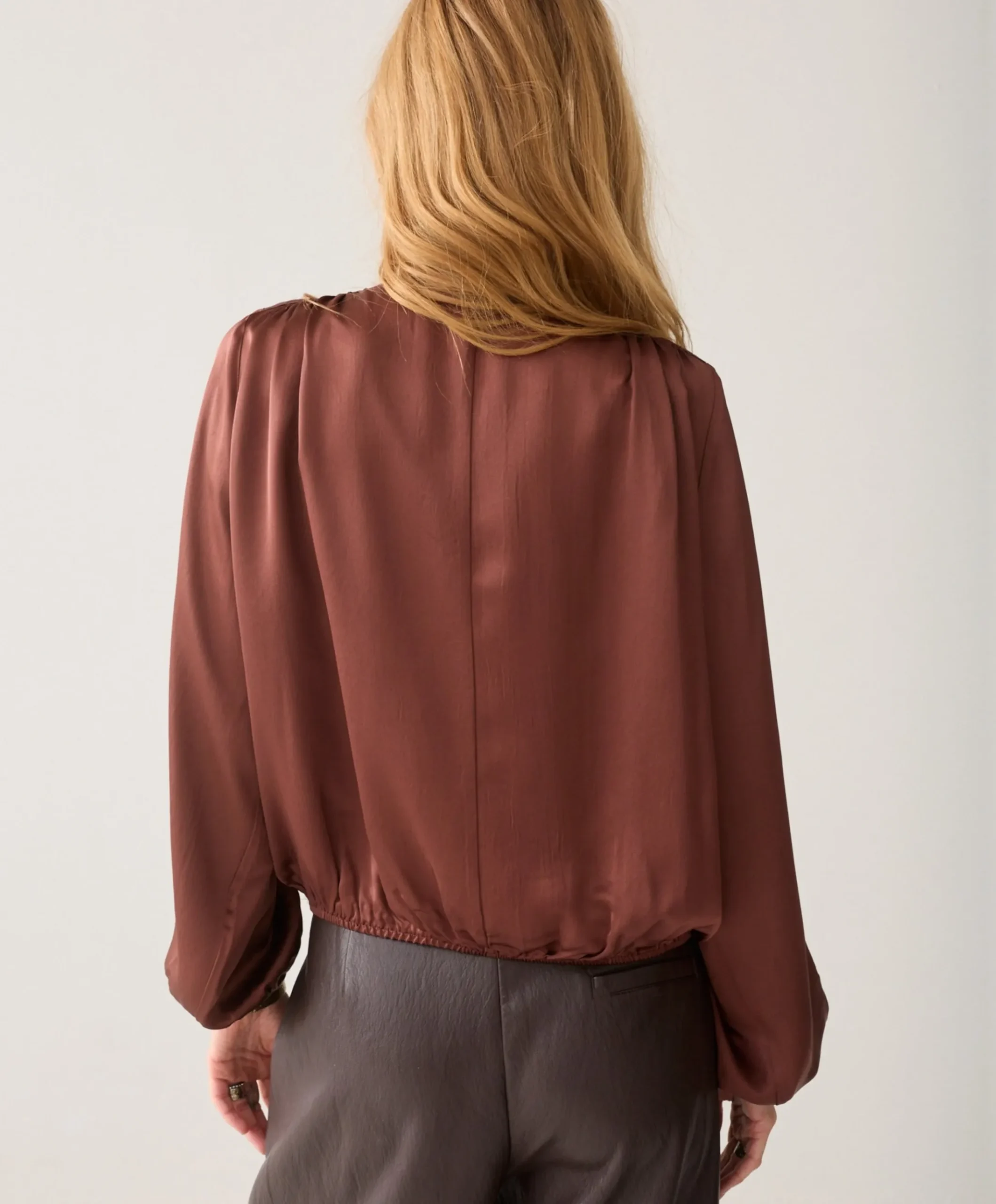 Dames blouse bruin