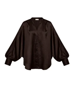 Dames blouse bruin