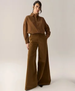 Dames blouse bruin