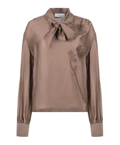 Dames blouse bruin