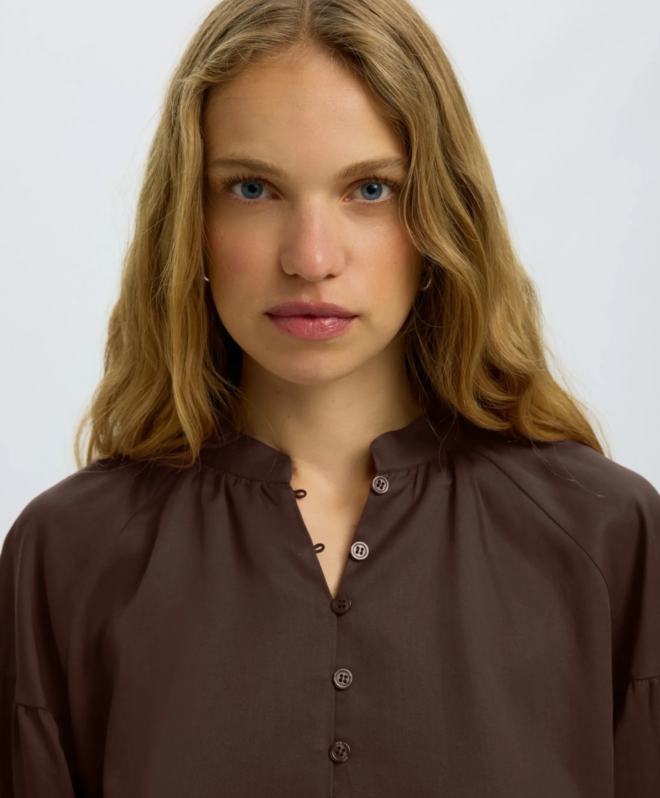 Dames blouse bruin