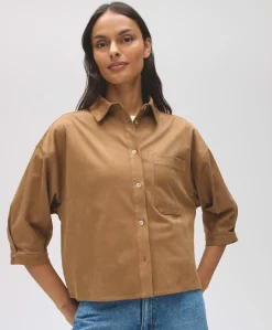 Dames blouse bruin