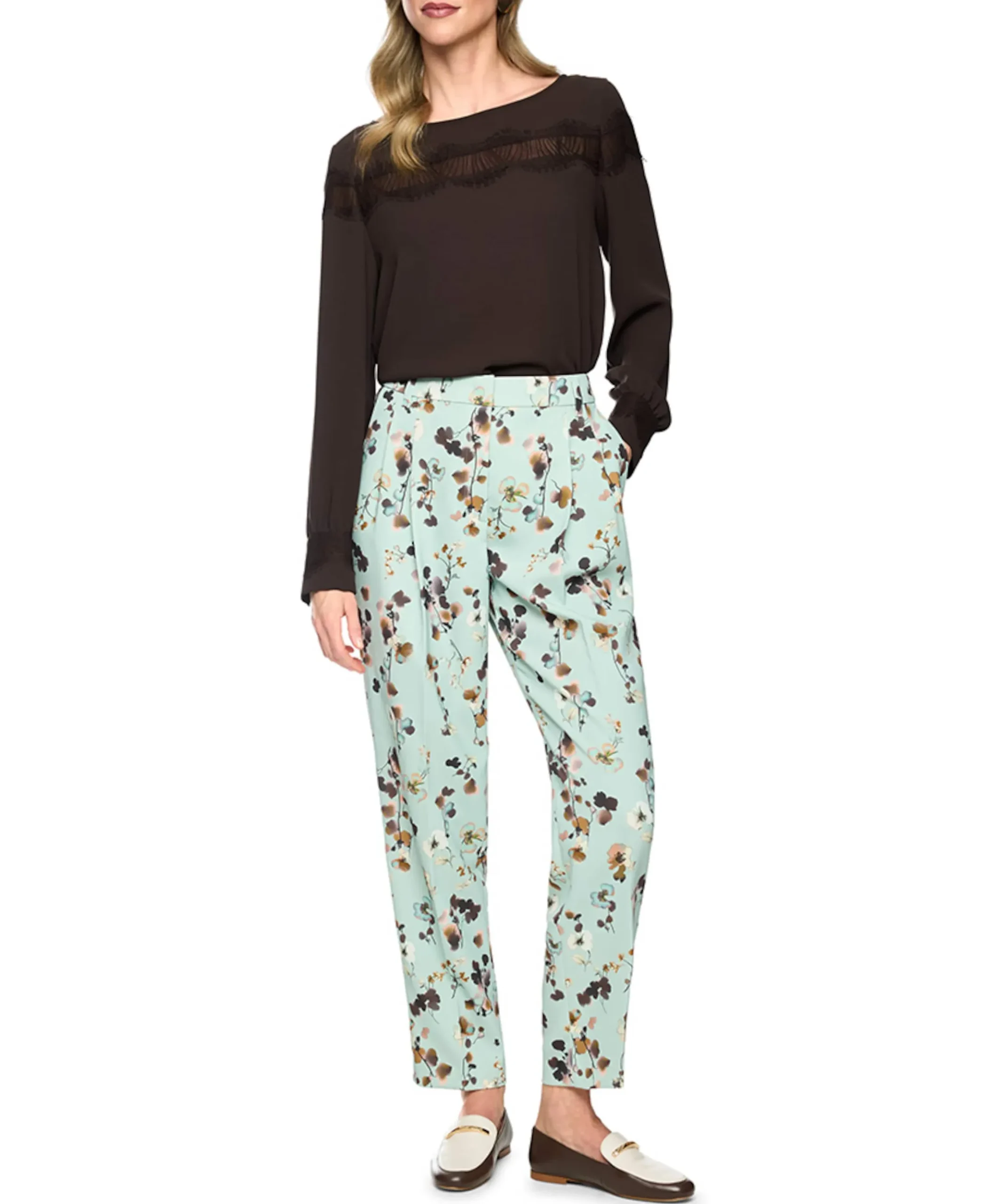 Dames blouse bruin