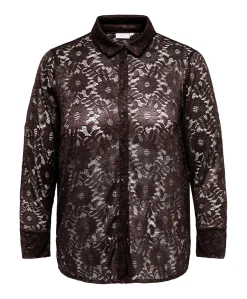 Dames blouse bruin