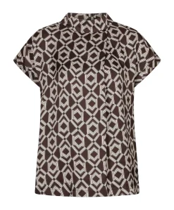 Dames blouse bruin