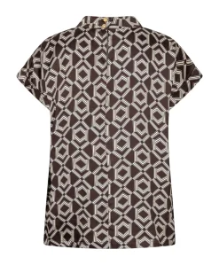 Dames blouse bruin