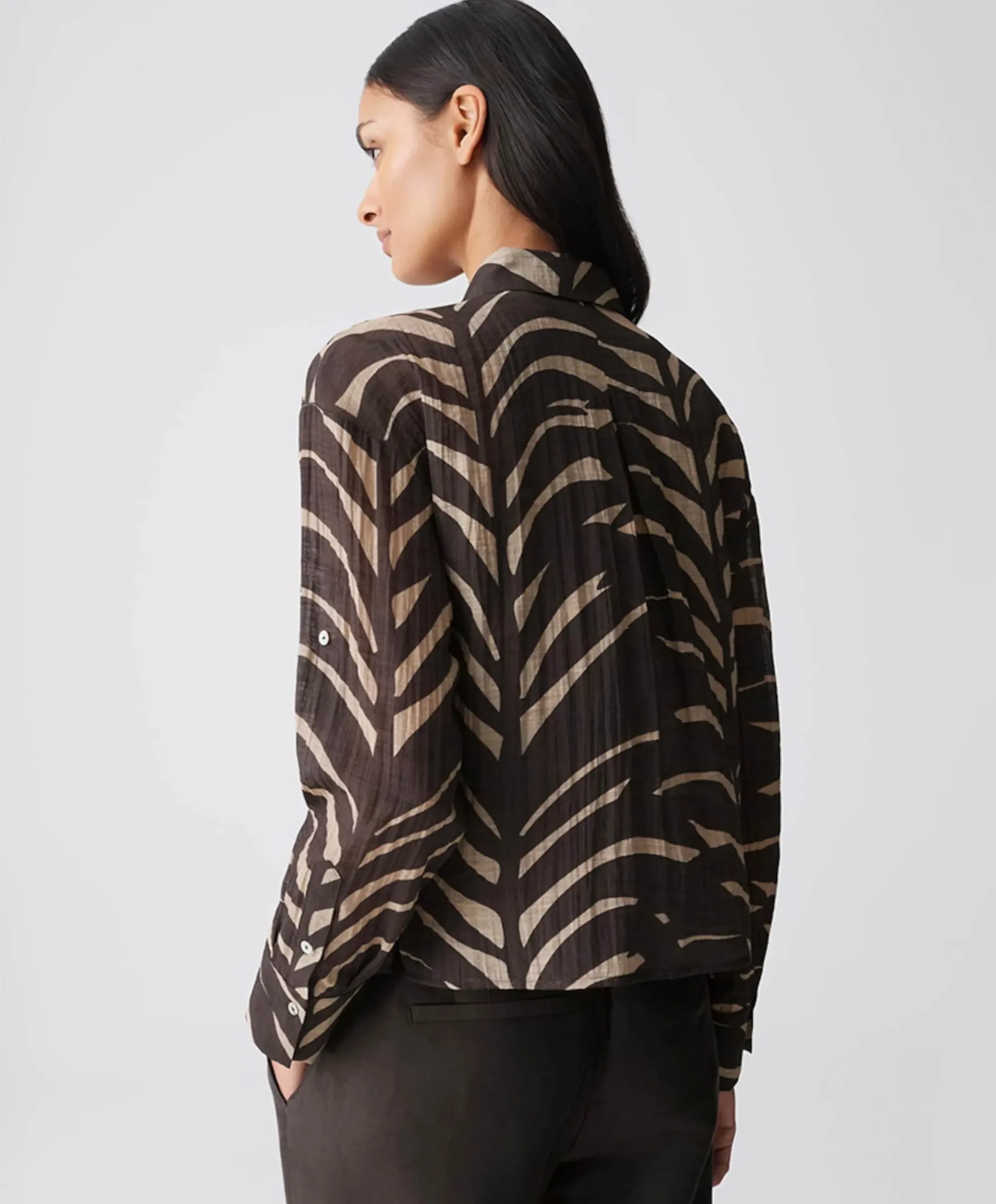 Dames blouse bruin