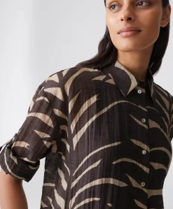 Dames blouse bruin