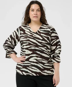 Dames blouse bruin