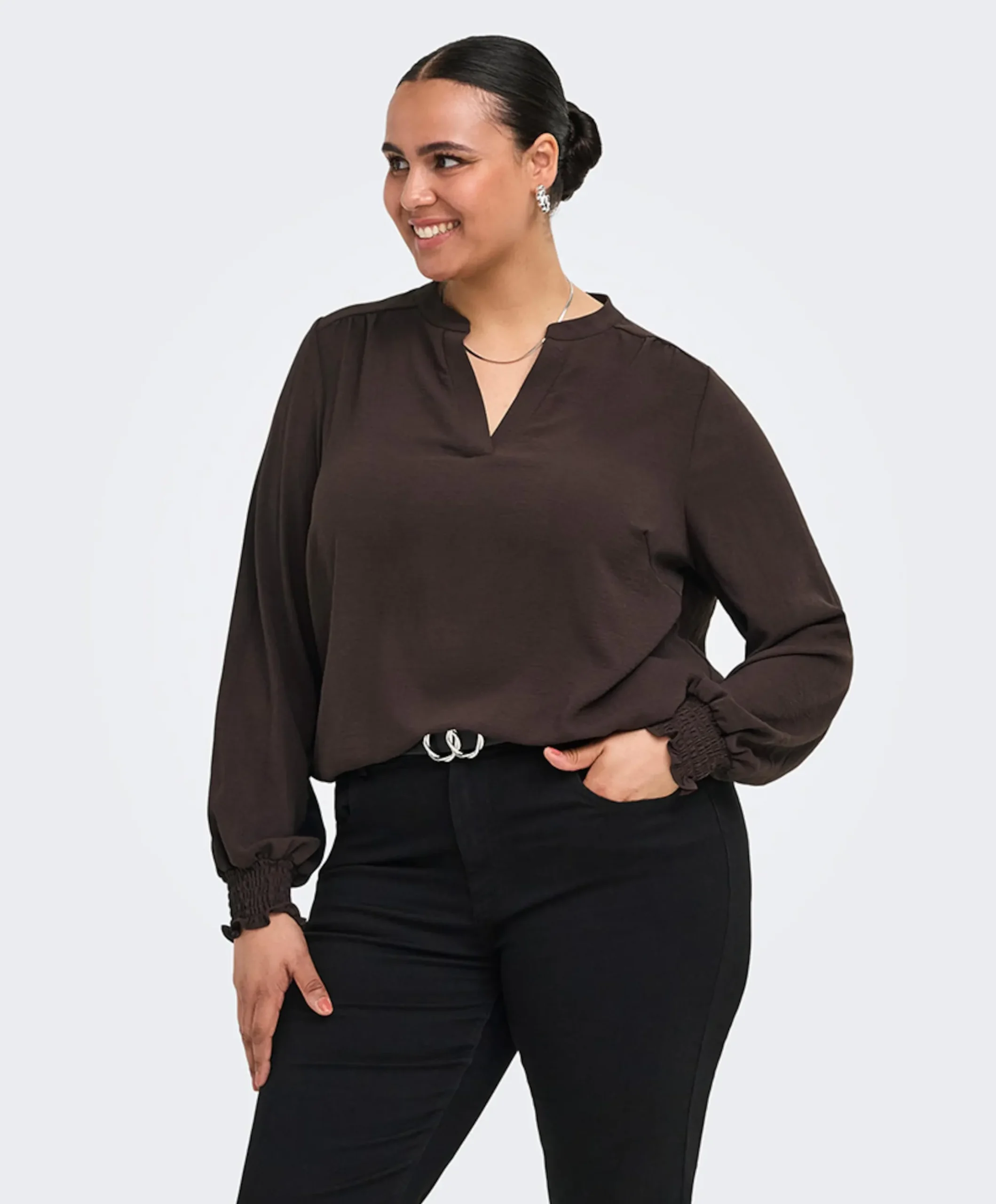 Dames blouse bruin