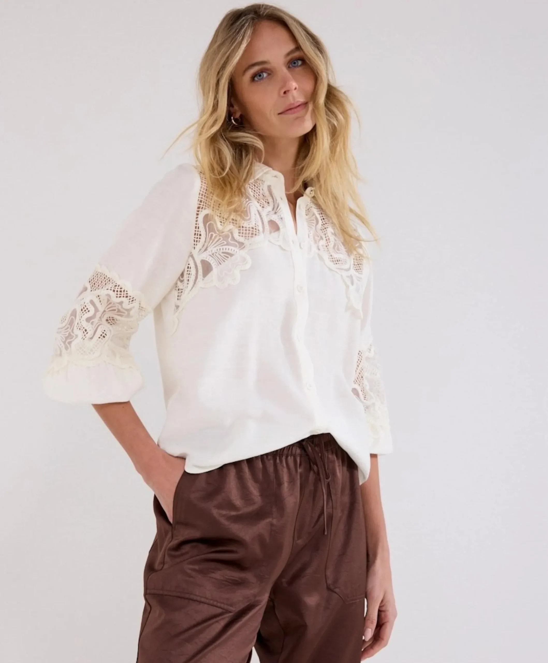 Dames blouse ecru