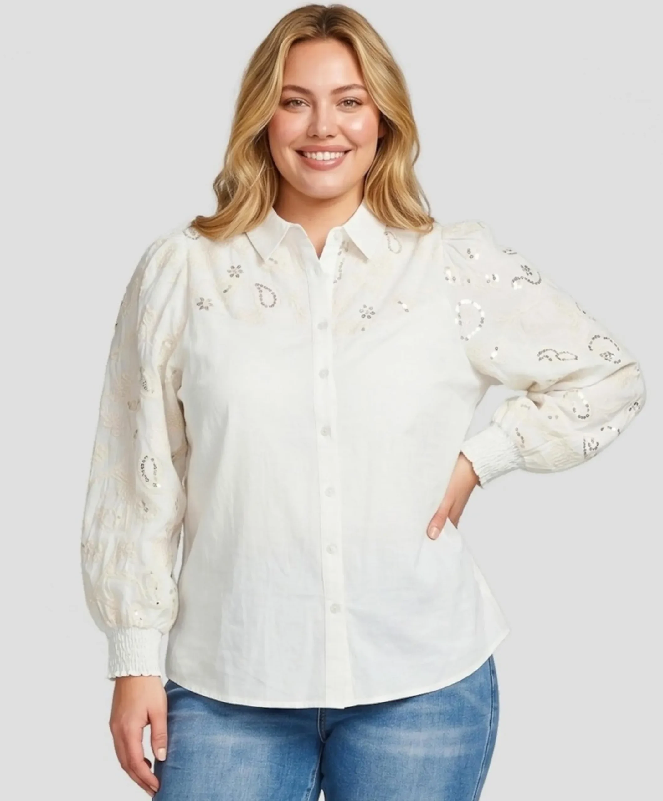 Dames blouse ecru